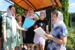 Воспитанники воскресной школы Успенского храма г. Мглина готовятся к престольному празднику